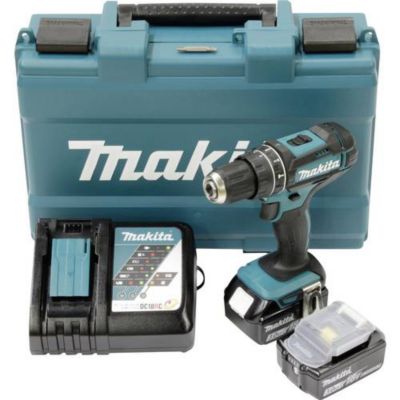 Perceuse visseuse ? percussion 18V Li Ion 3Ah Diam 13mm 62Nm DHP482RFE Makita - vue 4