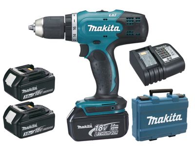 Perceuse visseuse MAKITA 18V 3 batteries BL1830 3.0Ah 1 chargeur DC18SD DDF453SFE3