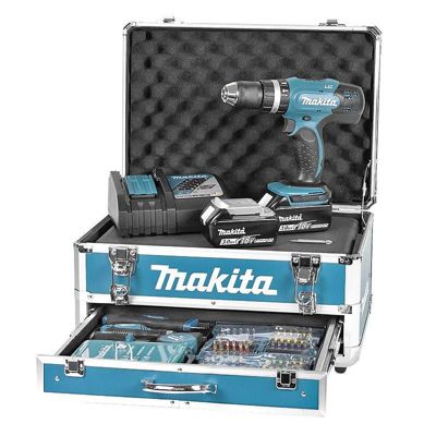Perceuse À Percussion Makita DHP453RFX2 – 18 V, 2 Vitesses, 96 Accessoires - vue 9