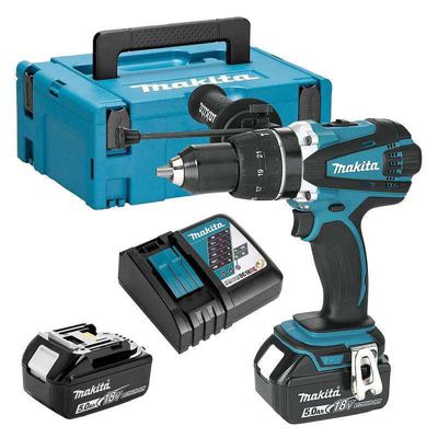 Perceuse-Visseuse À Percussion Makita DHP458RTJ – 18 V, 2x5,0 Ah, 58/91 Nm - vue 7