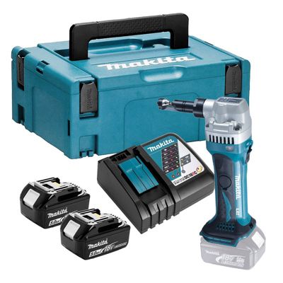 Makita Grignoteuse 18 V LXT DJN161RTJ - pack 2x5.0Ah, chargeur, MakPac