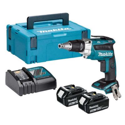 Visseuse plaques de plâtre Makita DFS250RTJ-KIT 18V - 2 batteries 5,0 Ah, chargeur, MakPac