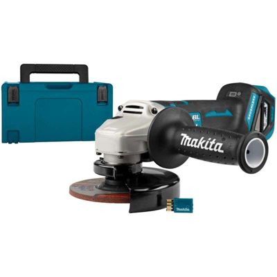 Meuleuse 125mm sur accu LXT 18V avec interrupteur de poignée + Makpac sans accus ni chargeur DGA518ZJU