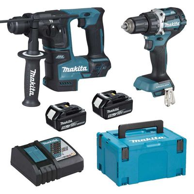 Pack 2 outils MAKITA DLX2271TJ DDF484 + DHR171 18V Li Ion 2 x 5 0 Ah - vue 4