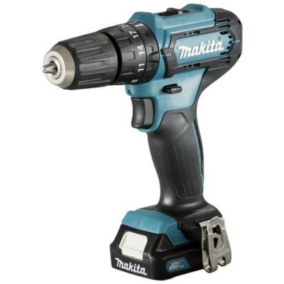Makita HP333DSAX1 12 V - Perceuse-visseuse à percussion sans fil 2 vitesses, 2 batteries 2 Ah, mallette.