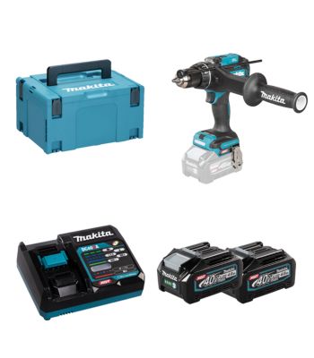 Perceuse-visseuse à percussion XGT 40 V max HP001GD201 - 2 batteries 2,5 Ah, chargeur, MAKPAC