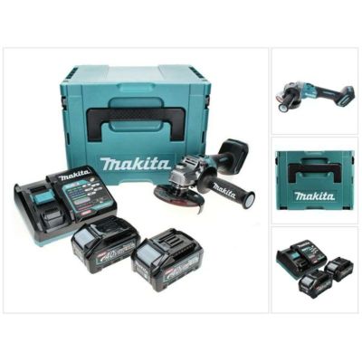 Meuleuse angle sans fil makita ga008gm201 40 V Batterie 4.0 Ah 12.5 cm