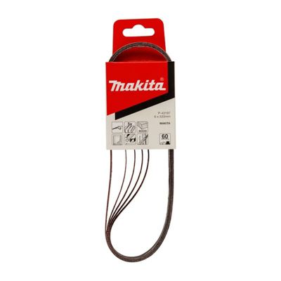 Bandes abrasives 6x533 mm pour bois et métal Grain 60 5 pcs MAKITA P 43197 - vue 2