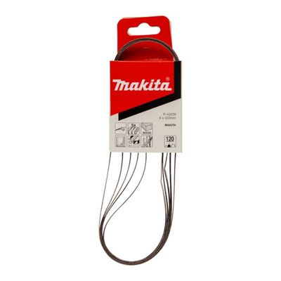 MAKITA 5 bandes abrasives bois et métal 6 mm pour ponceuse 9032 x 5 120 533 x 6 mm - vue 2