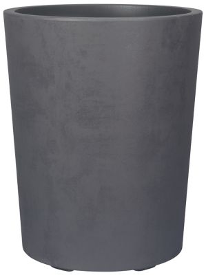 Vase rond à réserve d'eau plastique Deroma Millennium anthracite Ø43,5 x h.53,5 cm