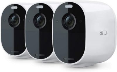 Caméra de vidéosurveillance sans fil Arlo Essential Spotlight 1080p blanche, lot de 3