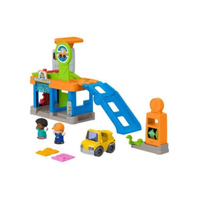 Fisher Price Little People Station de lavage auto avec 2 figurines et voiture