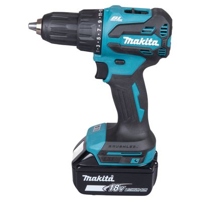 Perceuse visseuse percussion MAKITA DHP490WVX7 18V 2x2Ah et coffret access 70pcs - vue 3