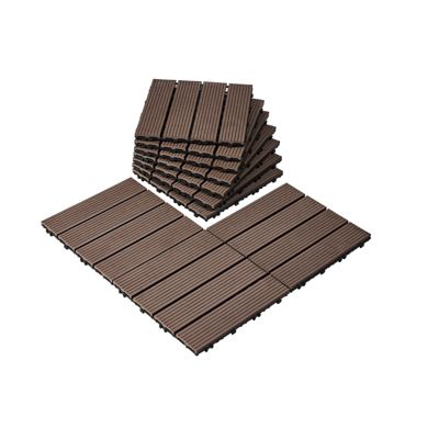 VEVOR Dalles terrasse emboîtables lot 10, WPC 300x300mm, 9290cm².