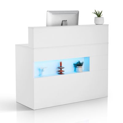 VEVOR Comptoir d'Accueil Meuble de Réception Rectangulaire 120 cm Bureau