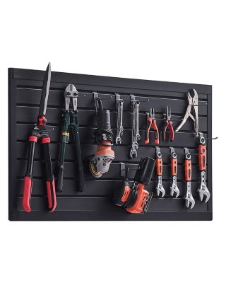 VEVOR Panneaux Muraux à Lattes PVC Modulaire à Outils Garage 1225x645 mm