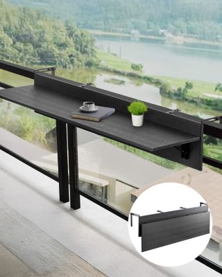 VEVOR Table suspendue balcon 1500x450x240 mm pliante. Installation facile garde corps. - vue 10