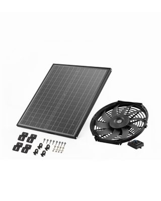 VEVOR Ventilateur extraction solaire grenier 340x70mm 1300 CFM thermostat toit.