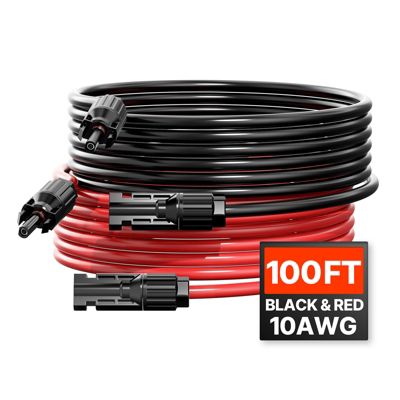 VEVOR Câble d'Extension de Panneau Solaire 30 48 10 AWG avec Connecteurs 2PCS