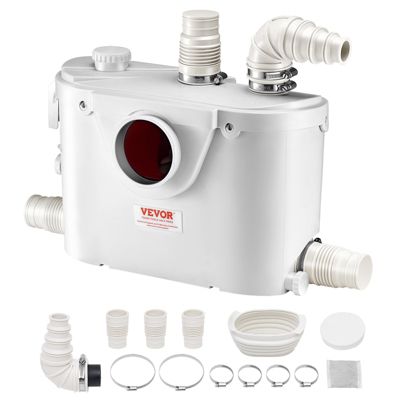 Broyeur sanitaire pour WC VEVOR avec 4 Entrées Eau 110 /min