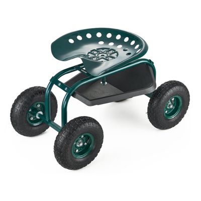 Siège de Jardin Roulant VEVOR Tabouret de Jardinage sur Roues Robuste avec Panier de Rangement à Outils - vue 2