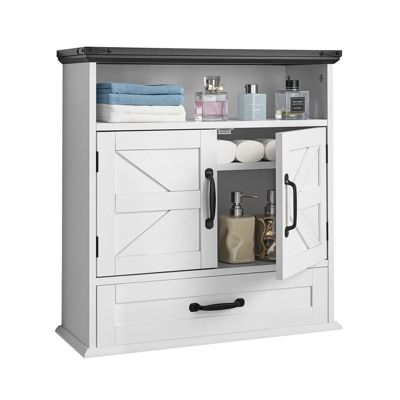VEVOR Armoire murale de salle de bain armoire à pharmacie avec étagère et tiroir