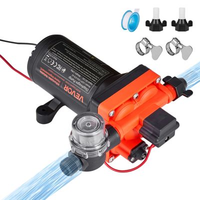 VEVOR Pompe à Eau Membrane Auto amorçante 4 Chambres 12 V CC 18 9 /min 4 8 bar