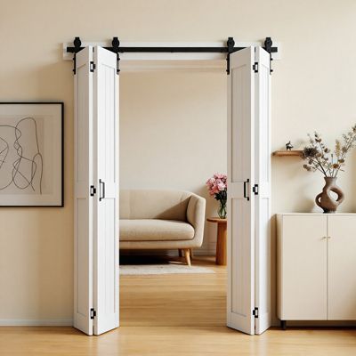 VEVOR Porte Coulissante Intérieure Pliante 182 9x213 4 cm Panneaux Pré assemblés