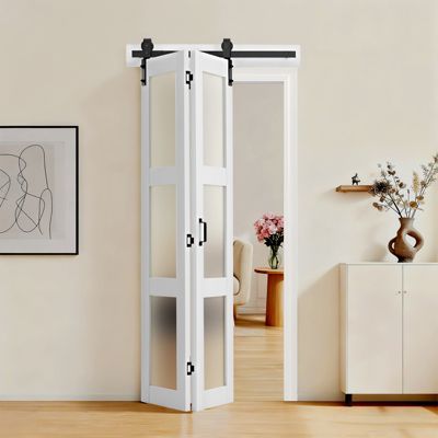 VEVOR Porte Coulissante Intérieure Pliante 91 4x213 4 cm Panneaux Pré assemblés