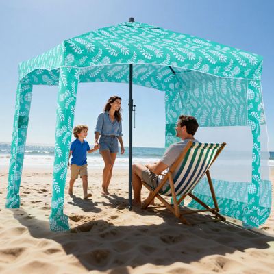 VEVOR Tonnelle de Plage Abri Soleil 1 83x1 83 Protection UPF 50+ Camping