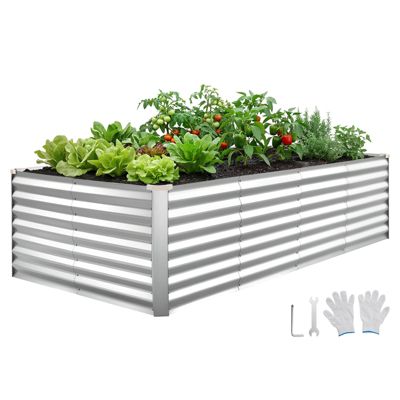 VEVOR Carré Potager Surélevé Métal Galvanisé Rectangulaire 240x120x62 cm - vue 10