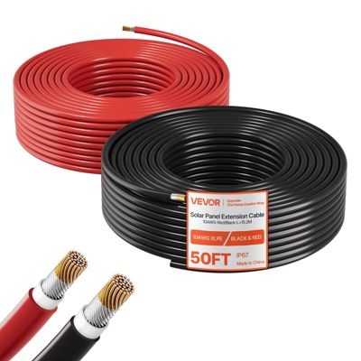 VEVOR Rallonge Panneau Solaire Câble Extension 6 mm² 15 2 et IP67