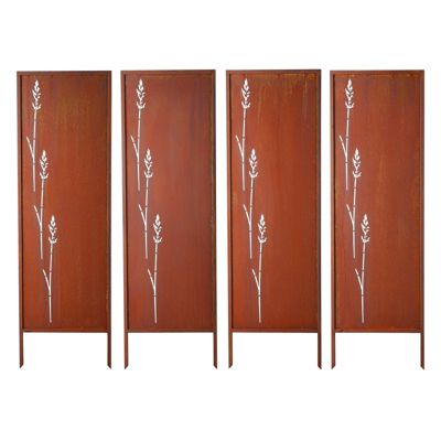 VEVOR Panneau Brise Vue Métal Paravent Extérieur Autoportant 50x160 cm Lot de 4