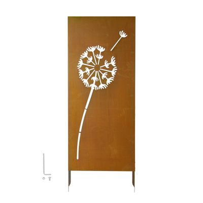 VEVOR Panneau Brise Vue Extérieur en Métal 60x158 cm Paravent Extérieur Décoratif Autoportant Séparation d'Espaces pour Jardin Cour Terrasse Écran d'Intimité Panneau en Acier avec Piquets de Sol