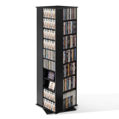 VEVOR Bibliothèque Multimédia Étagère Range CD DVD Rotative à 34 Compatiments