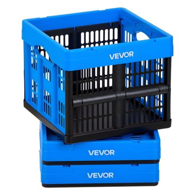 VEVOR Caisse Plastique Pliable 25 Lot de 3 Cagette Empilable Rangement Maison