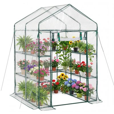 VEVOR Serre de Jardin 10 Étagères 2 Niveaux Bâche PVC pour Plantes Fleurs en Pot - vue 10