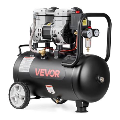 VEVOR Compresseur à Air sans Huile 24 Réservoir 1 1 kW Pression Max. 8 bar