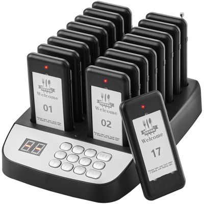 VEVOR Système téléavertisseur restaurant portée 500 . 16 buzzers.