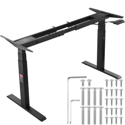 VEVOR Cadre bureau debout double moteur hauteur 65 129cm longueur 110 178cm 3 positions .