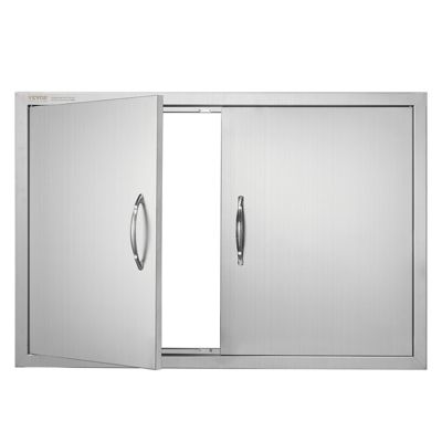Porte inox cuisine extérieure VEVOR Porte dAccès pour Îlot Barbecue 889x610x45 mm Porte de Cuisine Extérieurepour Barbecue