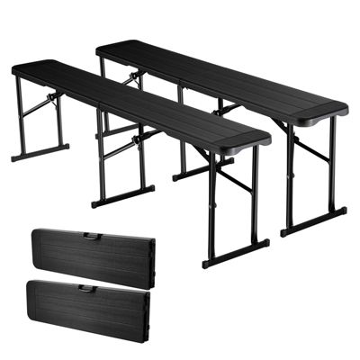 VEVOR Banc pliant en plastique banc d'extérieur portable 2 PCS 1825 mm - vue 10
