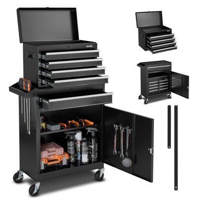 VEVOR Servante d'Atelier Armoire à Outils Mobile avec Coffre Amovible 5 Tiroirs - vue 10