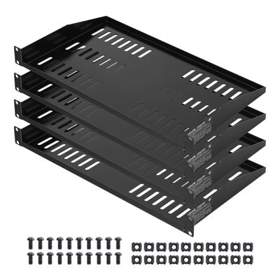 VEVOR Étagères Rack Serveur Réseau 1U 4 PCS Profondeur 48 2 cm Plateau Ventilé