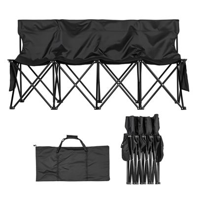 VEVOR Banc de football pliable portable banc de camping à 4 places avec poches