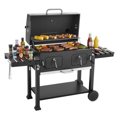 VEVOR Barbecue à Mobile Gril à de Bois Zone de Cuisson 0 5 m² - vue 10