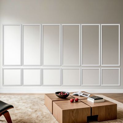 VEVOR Kit Moulure Murale Prédécoupée Cadres Moulure 61x137 cm 61x61 cm 6 Lots