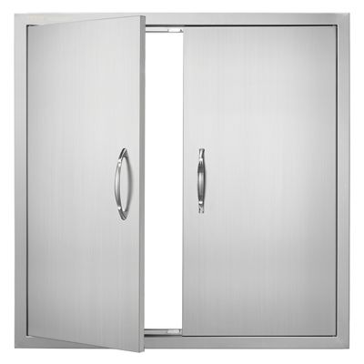 VEVOR Porte d'Accès pour Cuisine Extérieure Barbecue Double Porte 79x79 cm