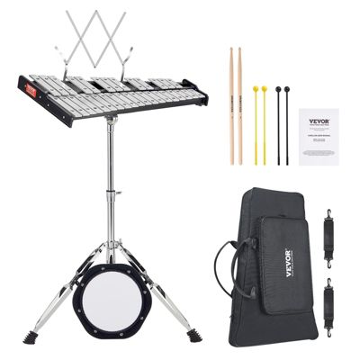 VEVOR Kit xylophone glockenspiel 32 notes maillets tapis entraînement sac.