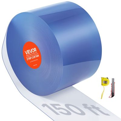 VEVOR Rideau de Porte Lanière PVC Rouleau Bande à Lamelles Plastique 4572x20 cm